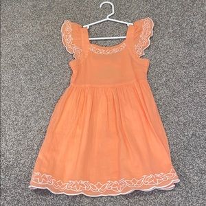 Janie and Jack Ruffle Sleeve Embroidered Dress